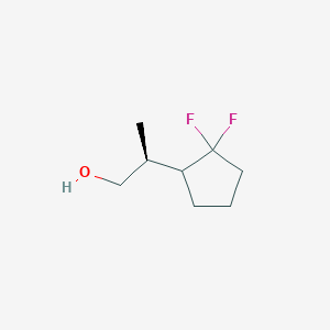 (2S)-2-(2,2-Difluorocyclopentyl)propan-1-ol