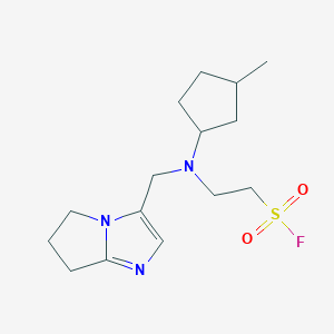 2-[6,7-Dihydro-5H-pyrrolo[1,2-a]imidazol-3-ylmethyl-(3-methylcyclopentyl)amino]ethanesulfonyl fluoride