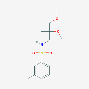 molecular formula C13H21NO4S B2943743 N-(2,3-dimethoxy-2-methylpropyl)-3-methylbenzene-1-sulfonamide CAS No. 2034397-47-0