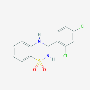 molecular formula C13H10Cl2N2O2S B2943744 3-(2,4-dichlorophenyl)-3,4-dihydro-2H-1,2,4-benzothiadiazine 1,1-dioxide CAS No. 1114866-46-4