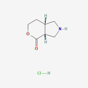 molecular formula C7H12ClNO2 B2943745 (3Ar,7aS)-2,3,3a,6,7,7a-hexahydro-1H-pyrano[3,4-c]pyrrol-4-one;hydrochloride CAS No. 2343964-56-5