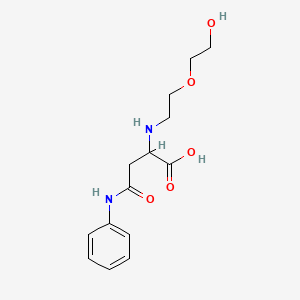 molecular formula C14H20N2O5 B2943749 2-((2-(2-Hydroxyethoxy)ethyl)amino)-4-oxo-4-(phenylamino)butanoic acid CAS No. 1048005-73-7
