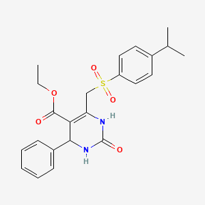 Ethyl 6-(((4-isopropylphenyl)sulfonyl)methyl)-2-oxo-4-phenyl-1,2,3,4-tetrahydropyrimidine-5-carboxylate