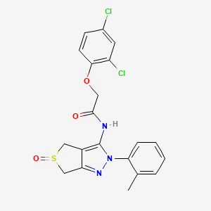 2-(2,4-dichlorophenoxy)-N-[2-(2-methylphenyl)-5-oxo-4,6-dihydrothieno[3,4-c]pyrazol-3-yl]acetamide
