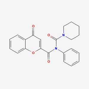 N-(4-oxo-4H-chromene-2-carbonyl)-N-phenylpiperidine-1-carboxamide
