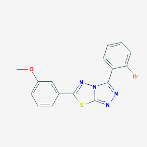 molecular formula C16H11BrN4OS B294376 3-(2-Bromophenyl)-6-(3-methoxyphenyl)[1,2,4]triazolo[3,4-b][1,3,4]thiadiazole 