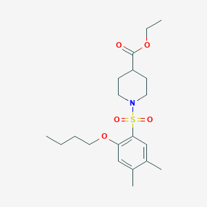 Ethyl 1-[(2-butoxy-4,5-dimethylphenyl)sulfonyl]piperidine-4-carboxylate