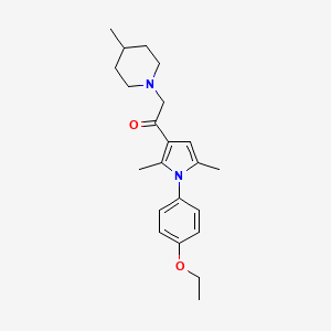 1-[1-(4-ethoxyphenyl)-2,5-dimethyl-1H-pyrrol-3-yl]-2-(4-methylpiperidin-1-yl)ethan-1-one