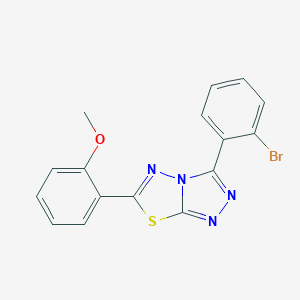 molecular formula C16H11BrN4OS B294377 3-(2-Bromophenyl)-6-(2-methoxyphenyl)[1,2,4]triazolo[3,4-b][1,3,4]thiadiazole 