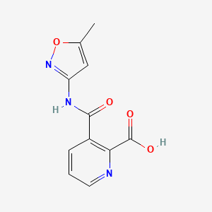 molecular formula C11H9N3O4 B2943772 3-[(5-methyl-1,2-oxazol-3-yl)carbamoyl]pyridine-2-carboxylic Acid CAS No. 890961-23-6