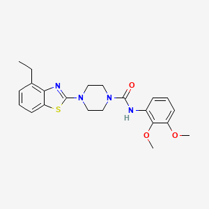 molecular formula C22H26N4O3S B2943777 N-(2,3-二甲氧基苯基)-4-(4-乙基苯并[d]噻唑-2-基)哌嗪-1-甲酰胺 CAS No. 1203183-05-4