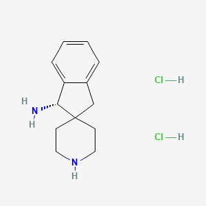 molecular formula C13H20Cl2N2 B2943782 (1S)-1,3-dihydrospiro[indene-2,4'-piperidin]-1-amine dihydrochloride CAS No. 2306254-23-7