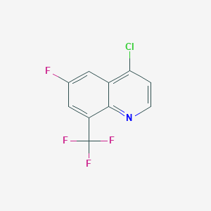 molecular formula C10H4ClF4N B2943787 4-Chloro-6-fluoro-8-(trifluoromethyl)quinoline CAS No. 1065093-26-6