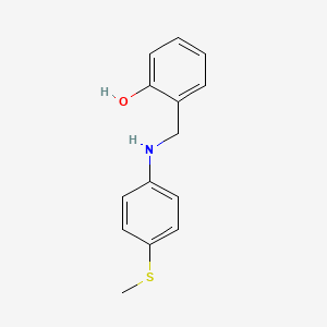 molecular formula C14H15NOS B2943789 2-({[4-(甲硫基)苯基]氨基}甲基)苯酚 CAS No. 200403-59-4