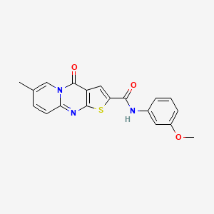 molecular formula C19H15N3O3S B2943790 N-(3-methoxyphenyl)-7-methyl-4-oxo-4H-pyrido[1,2-a]thieno[2,3-d]pyrimidine-2-carboxamide CAS No. 1021212-51-0