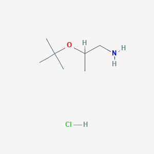 molecular formula C7H18ClNO B2943800 2-(Tert-butoxy)propan-1-amine hcl CAS No. 2305252-23-5