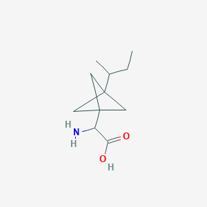molecular formula C11H19NO2 B2943802 2-Amino-2-(3-butan-2-yl-1-bicyclo[1.1.1]pentanyl)acetic acid CAS No. 2287267-12-1