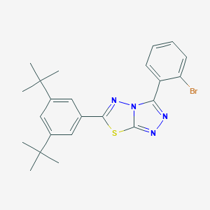 molecular formula C23H25BrN4S B294381 3-(2-Bromophenyl)-6-(3,5-ditert-butylphenyl)[1,2,4]triazolo[3,4-b][1,3,4]thiadiazole 