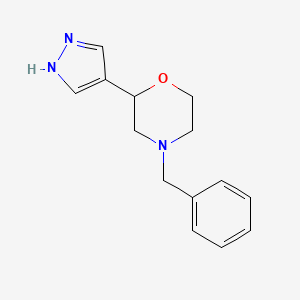 4-Benzyl-2-(1H-pyrazol-4-yl)morpholine