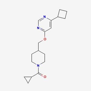 (4-(((6-Cyclobutylpyrimidin-4-yl)oxy)methyl)piperidin-1-yl)(cyclopropyl)methanone