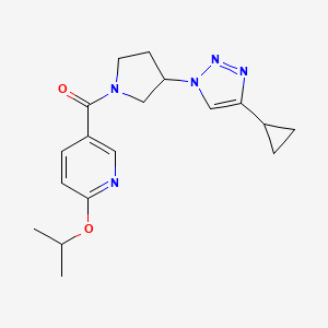 (3-(4-cyclopropyl-1H-1,2,3-triazol-1-yl)pyrrolidin-1-yl)(6-isopropoxypyridin-3-yl)methanone