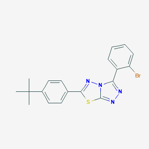 molecular formula C19H17BrN4S B294382 3-(2-Bromophenyl)-6-(4-tert-butylphenyl)[1,2,4]triazolo[3,4-b][1,3,4]thiadiazole 