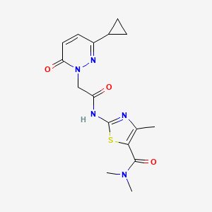 2-(2-(3-cyclopropyl-6-oxopyridazin-1(6H)-yl)acetamido)-N,N,4-trimethylthiazole-5-carboxamide