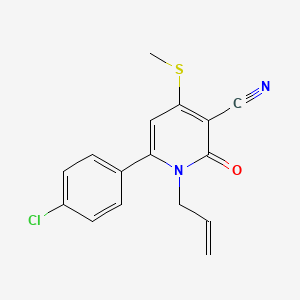 1-Allyl-6-(4-chlorophenyl)-4-(methylsulfanyl)-2-oxo-1,2-dihydro-3-pyridinecarbonitrile