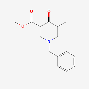 molecular formula C15H19NO3 B2943829 1-Benzyl-5-methyl-4-oxo-piperidine-3-carboxylic acid methyl ester CAS No. 758721-63-0