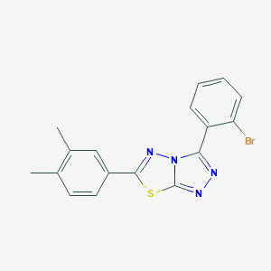 molecular formula C17H13BrN4S B294383 3-(2-Bromophenyl)-6-(3,4-dimethylphenyl)[1,2,4]triazolo[3,4-b][1,3,4]thiadiazole 