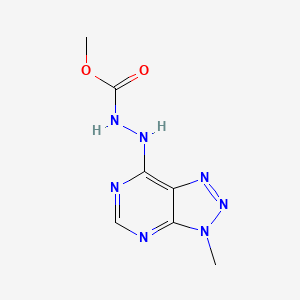 molecular formula C7H9N7O2 B2943830 N-[(3-甲基三唑并[4,5-d]嘧啶-7-基)氨基]甲酰胺甲酯 CAS No. 941945-58-0