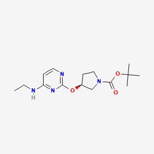 molecular formula C15H24N4O3 B2943835 (S)-叔丁基 3-((4-(乙氨基)嘧啶-2-基)氧基)吡咯烷-1-羧酸酯 CAS No. 1417789-70-8