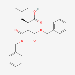 1,1,2-Pentanetricarboxylic acid, 4-methyl-, 1,1-bis(phenylmethyl) ester, (R)-