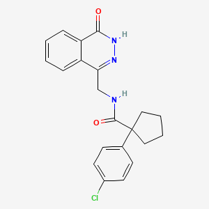 molecular formula C21H20ClN3O2 B2943849 1-(4-氯苯基)-N-((4-氧代-3,4-二氢酞嗪-1-基)甲基)环戊烷甲酰胺 CAS No. 899985-09-2