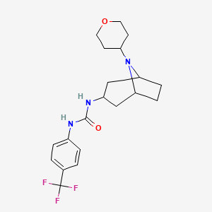 molecular formula C20H26F3N3O2 B2943859 3-[8-(Oxan-4-yl)-8-azabicyclo[3.2.1]octan-3-yl]-1-[4-(trifluoromethyl)phenyl]urea CAS No. 2320582-53-2