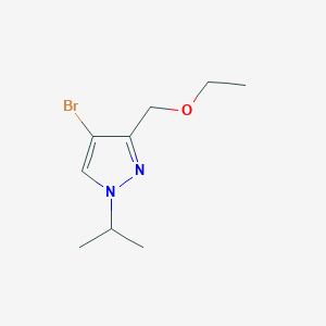 molecular formula C9H15BrN2O B2943864 4-bromo-3-(ethoxymethyl)-1-isopropyl-1H-pyrazole CAS No. 1855941-01-3
