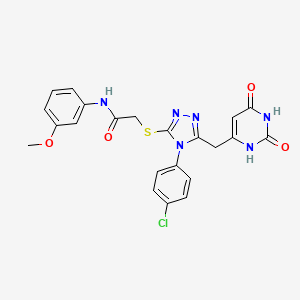 2-((4-(4-chlorophenyl)-5-((2,6-dioxo-1,2,3,6-tetrahydropyrimidin-4-yl)methyl)-4H-1,2,4-triazol-3-yl)thio)-N-(3-methoxyphenyl)acetamide
