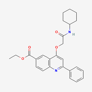 Ethyl 4-[2-(cyclohexylamino)-2-oxoethoxy]-2-phenylquinoline-6-carboxylate