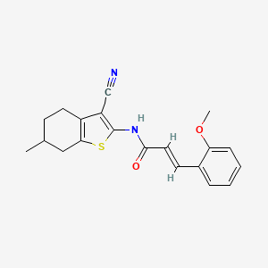 (E)-N-(3-cyano-6-methyl-4,5,6,7-tetrahydrobenzo[b]thiophen-2-yl)-3-(2-methoxyphenyl)acrylamide