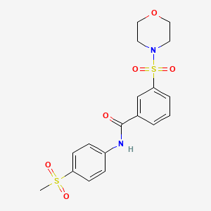 N-[4-(methylsulfonyl)phenyl]-3-(morpholin-4-ylsulfonyl)benzamide