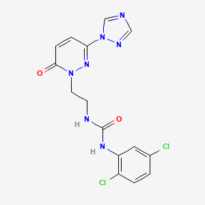 1-(2,5-dichlorophenyl)-3-(2-(6-oxo-3-(1H-1,2,4-triazol-1-yl)pyridazin-1(6H)-yl)ethyl)urea