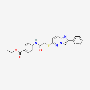 Ethyl 4-(2-((2-phenylimidazo[1,2-b]pyridazin-6-yl)thio)acetamido)benzoate