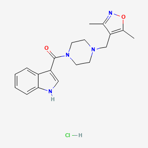 (4-((3,5-dimethylisoxazol-4-yl)methyl)piperazin-1-yl)(1H-indol-3-yl)methanone hydrochloride