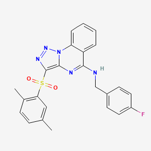 3-[(2,5-dimethylphenyl)sulfonyl]-N-(4-fluorobenzyl)[1,2,3]triazolo[1,5-a]quinazolin-5-amine