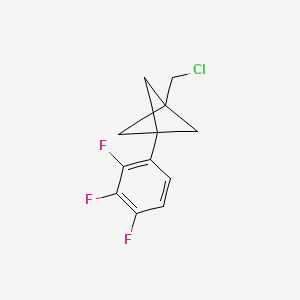 molecular formula C12H10ClF3 B2943892 1-(Chloromethyl)-3-(2,3,4-trifluorophenyl)bicyclo[1.1.1]pentane CAS No. 2287311-92-4
