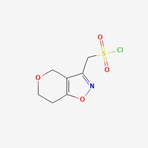 {4H,6H,7H-pyrano[3,4-d][1,2]oxazol-3-yl}methanesulfonyl chloride