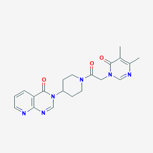 molecular formula C20H22N6O3 B2943896 3-(1-(2-(4,5-dimethyl-6-oxopyrimidin-1(6H)-yl)acetyl)piperidin-4-yl)pyrido[2,3-d]pyrimidin-4(3H)-one CAS No. 2034519-04-3