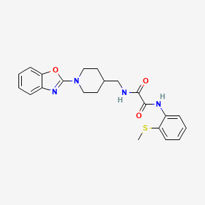 B2943898 N1-((1-(benzo[d]oxazol-2-yl)piperidin-4-yl)methyl)-N2-(2-(methylthio)phenyl)oxalamide CAS No. 1797284-79-7