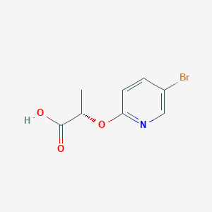 molecular formula C8H8BrNO3 B2943907 (2S)-2-(5-溴吡啶-2-基)氧基丙酸 CAS No. 1931933-43-5