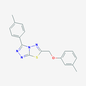 6-[(3-Methylphenoxy)methyl]-3-(4-methylphenyl)[1,2,4]triazolo[3,4-b][1,3,4]thiadiazole